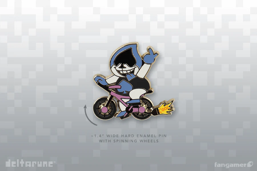 Cool Bike Lancer Spinning Enamel Pin - Image 3