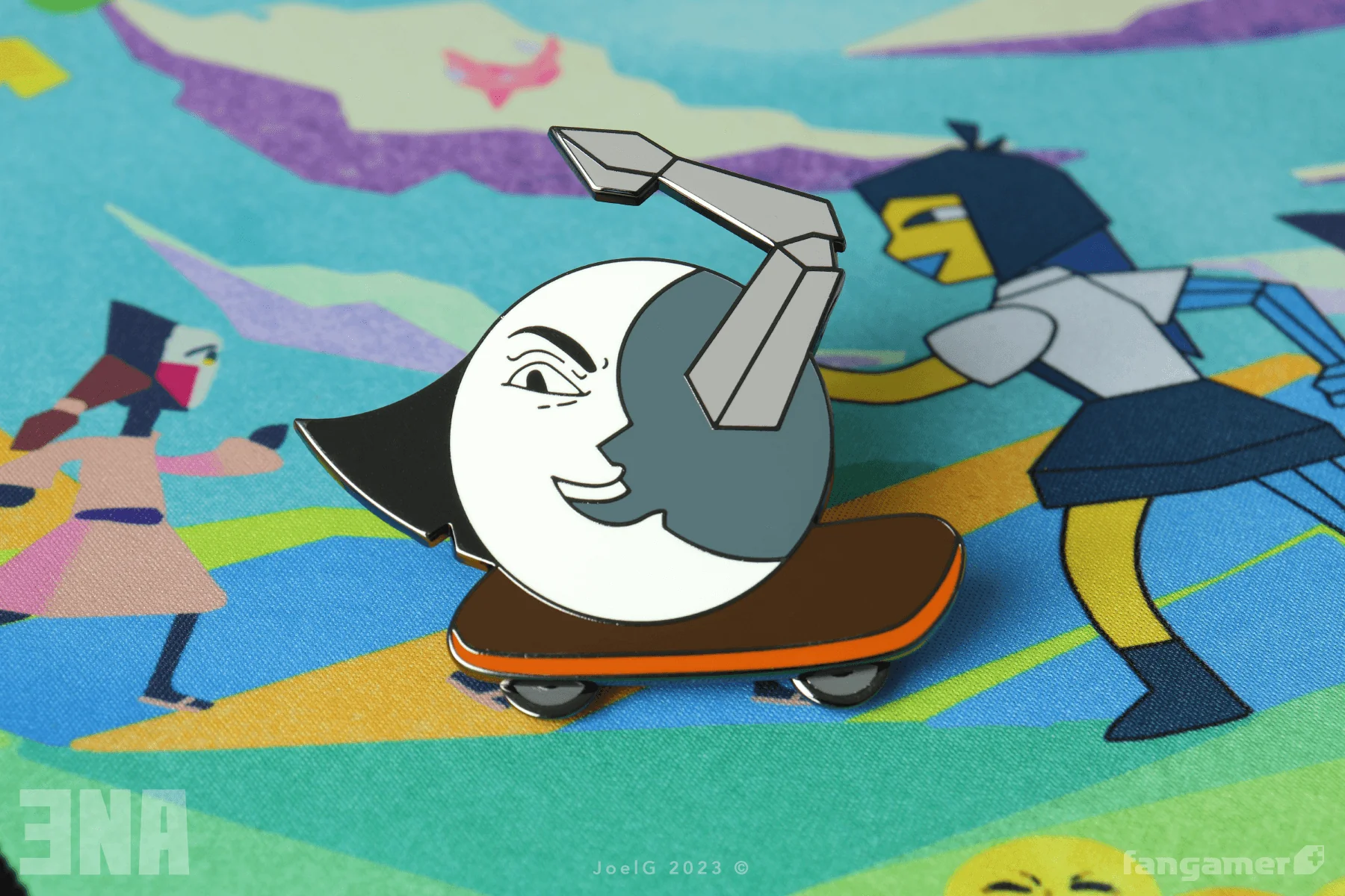 Skateboarding Moony Pin - Image 5