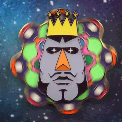 King of All Cosmos Spinning Pin - Image 3