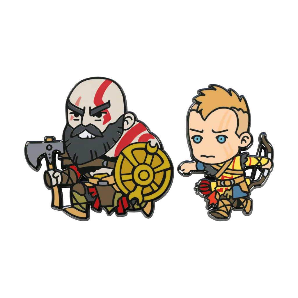 Kratos and Atreus Chibi Pin Set - Image 2