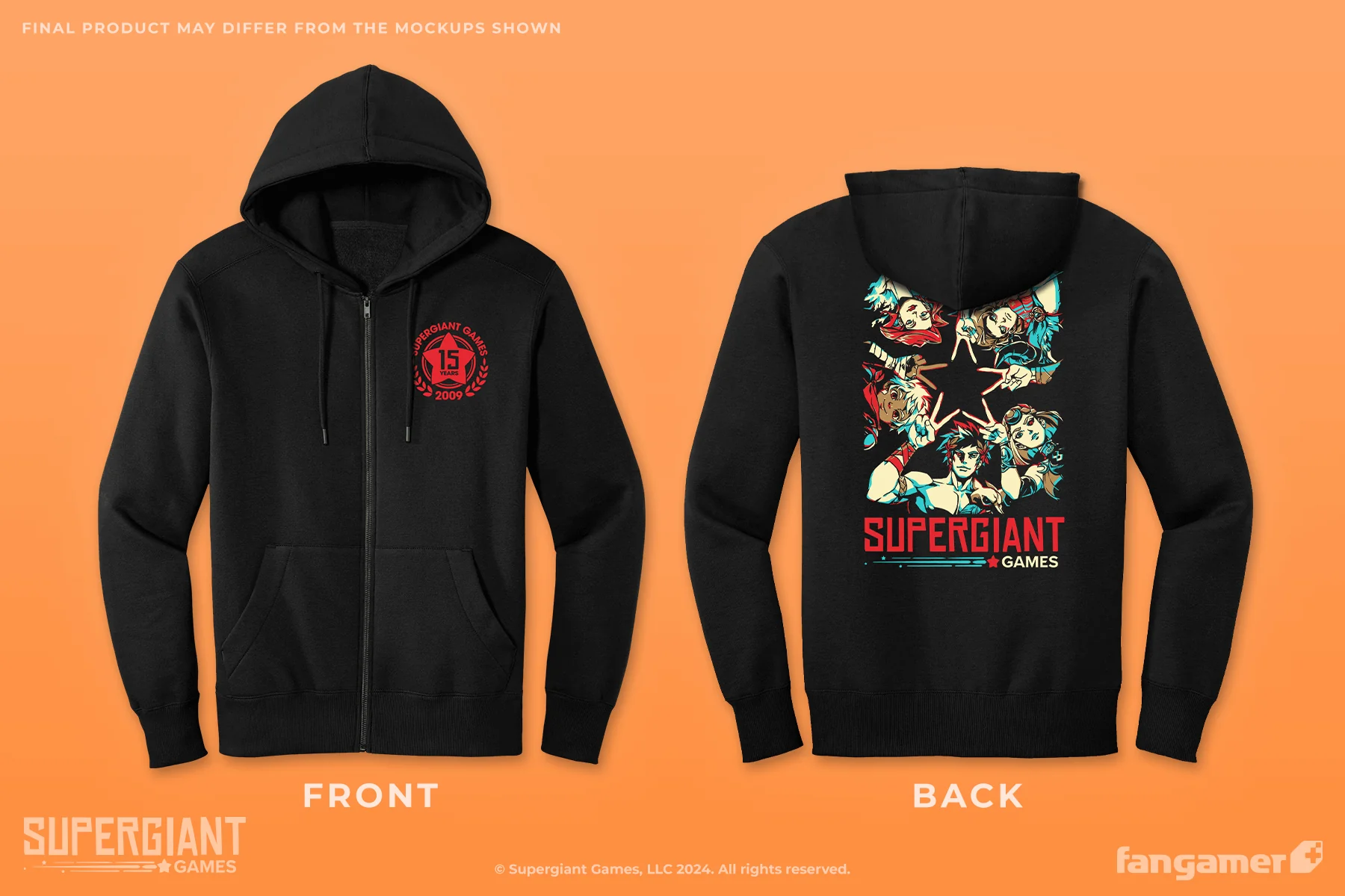 Supergiant Games 15th Anniversary Zip-Up Hoodie - Image 3